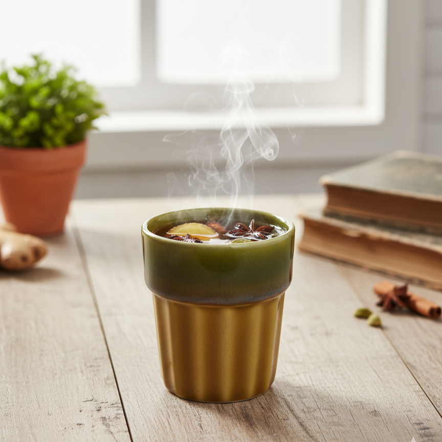 Golden Amber Tea Set