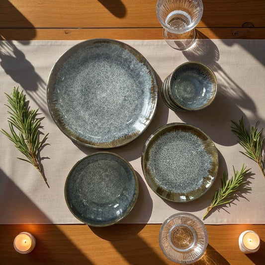 Monroe Blue Dinnerware Set