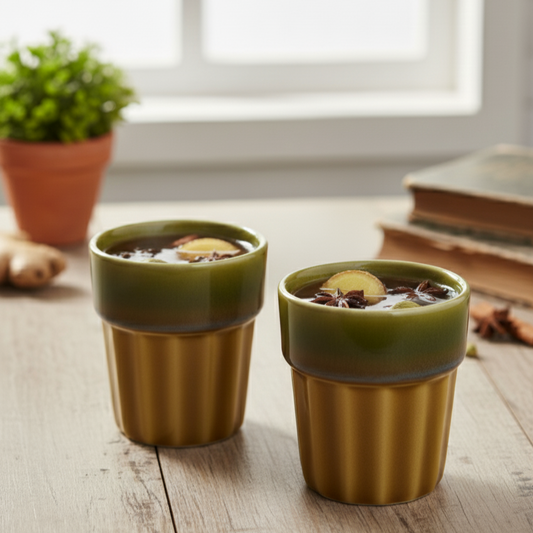 Golden Amber Tea Set