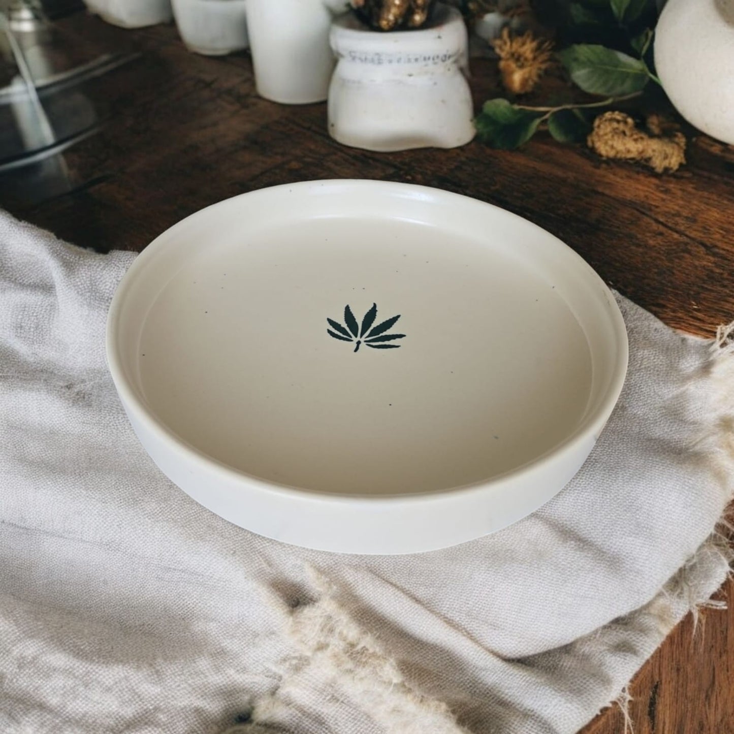 Verdant Elegance Serving Dish